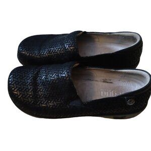 Alegria Size 38 Kel-264 Black Geometric Pattern Clog Slip On Nurse Comfort Shoe